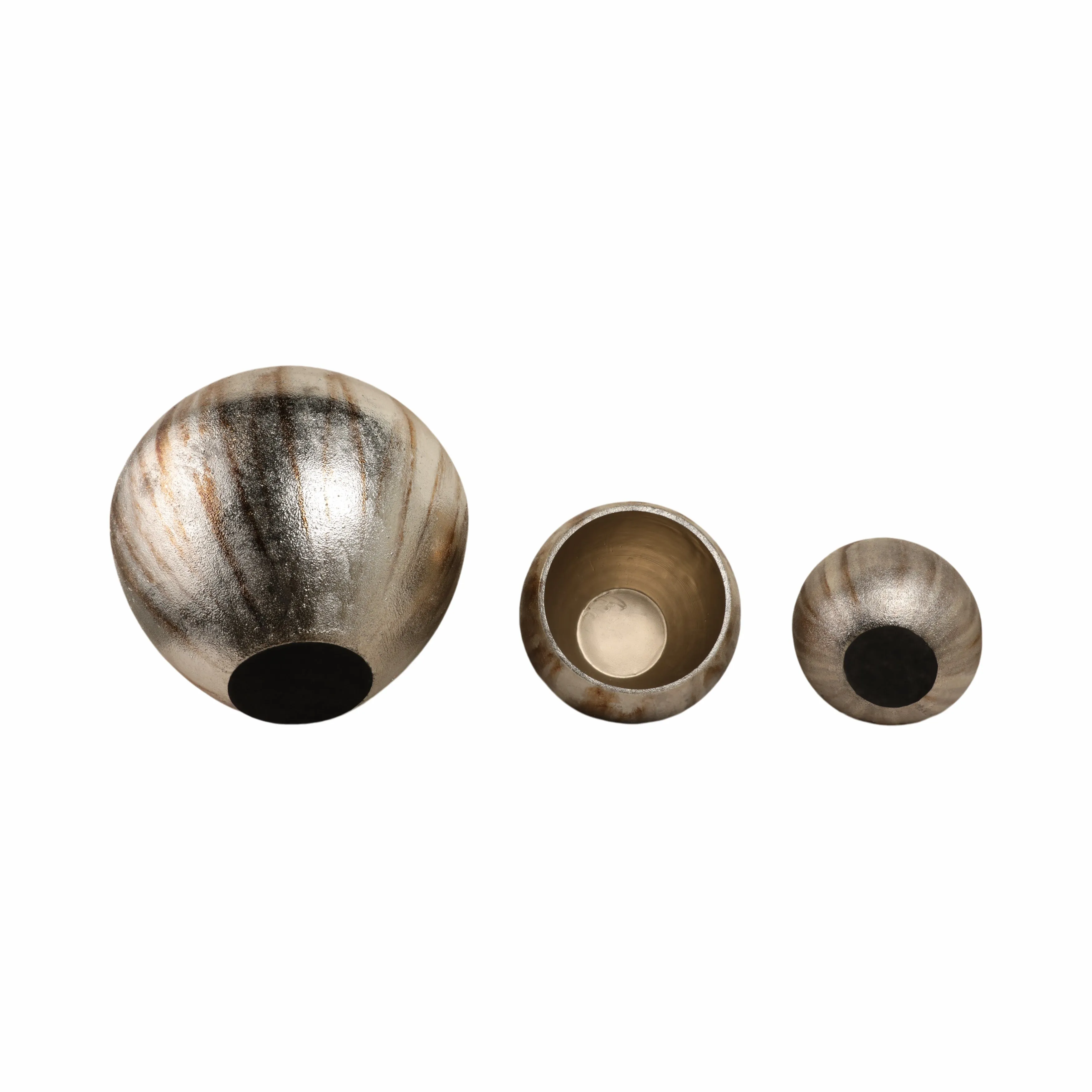 S/3 13/18/25" Noatak Antique Silver Planters