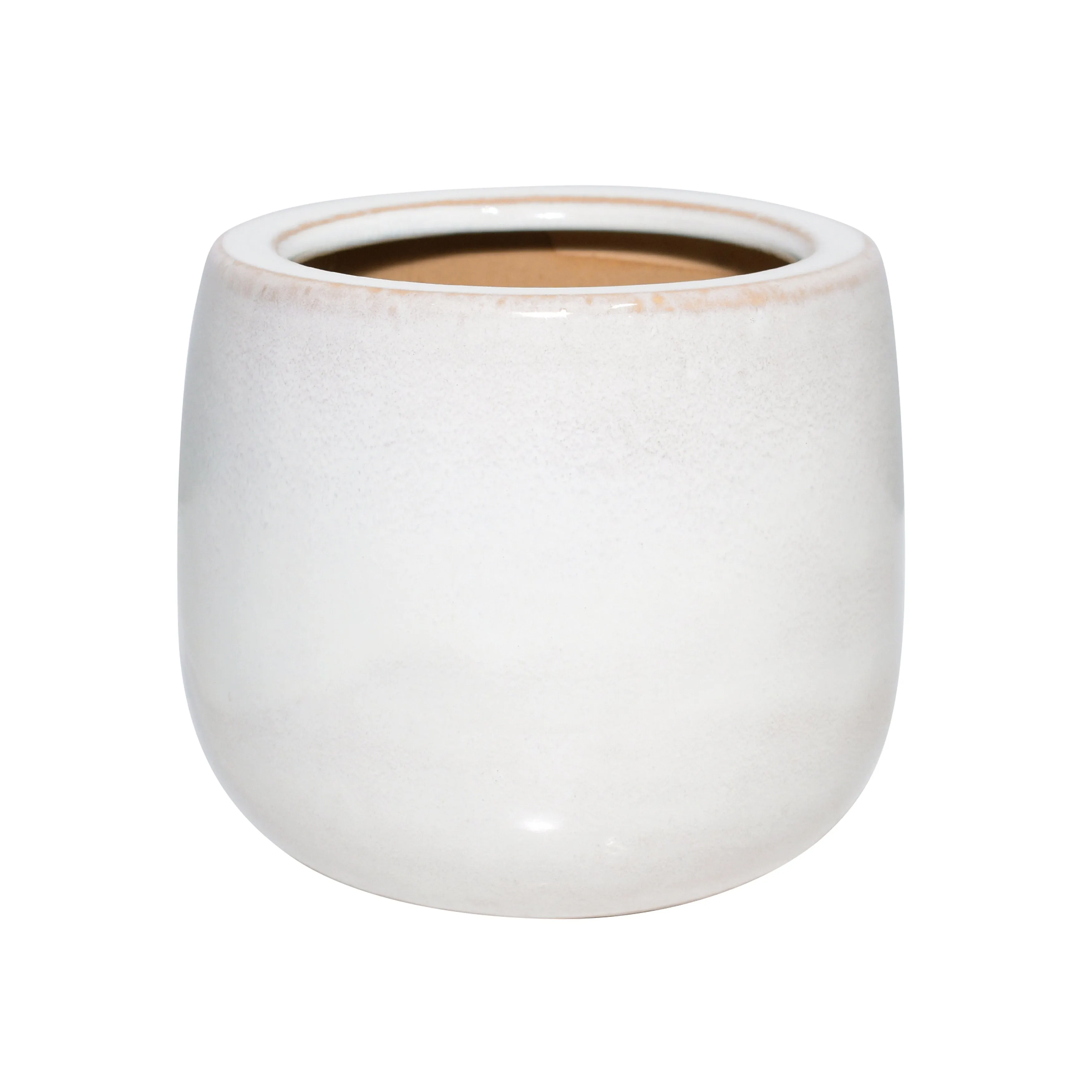 S/3 6/9/11" Reactive Ombre Planters, Ivory