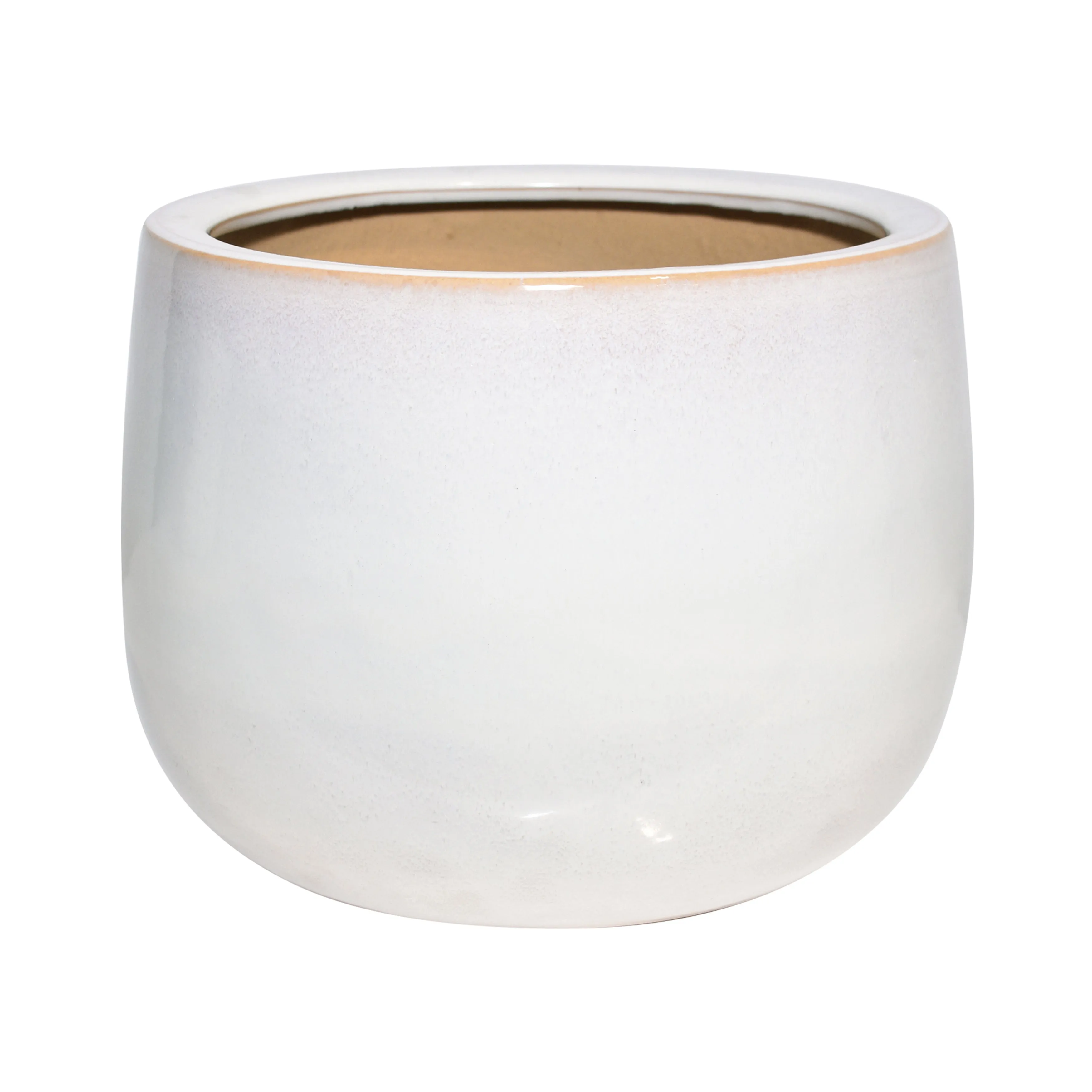 S/3 6/9/11" Reactive Ombre Planters, Ivory