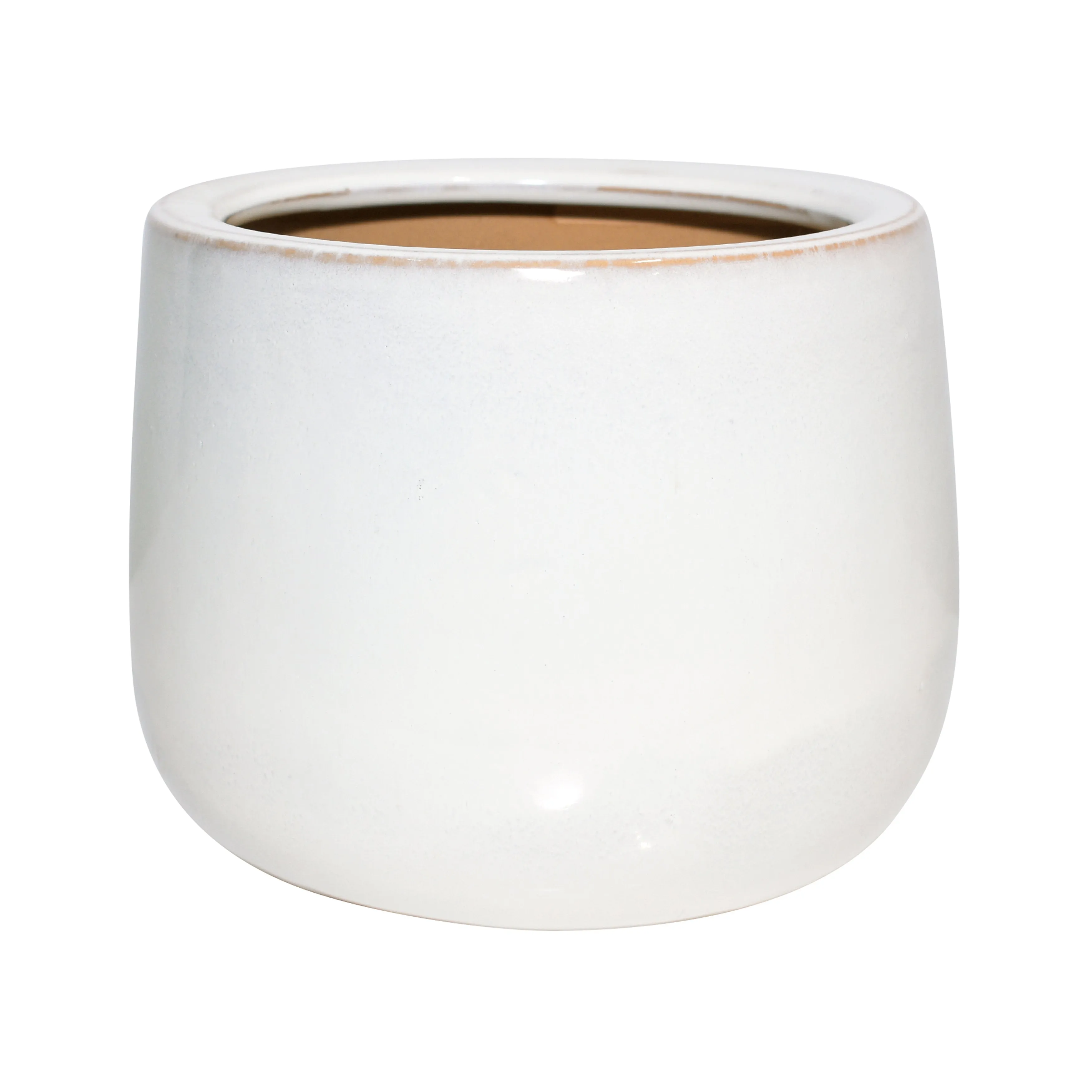 S/3 6/9/11" Reactive Ombre Planters, Ivory