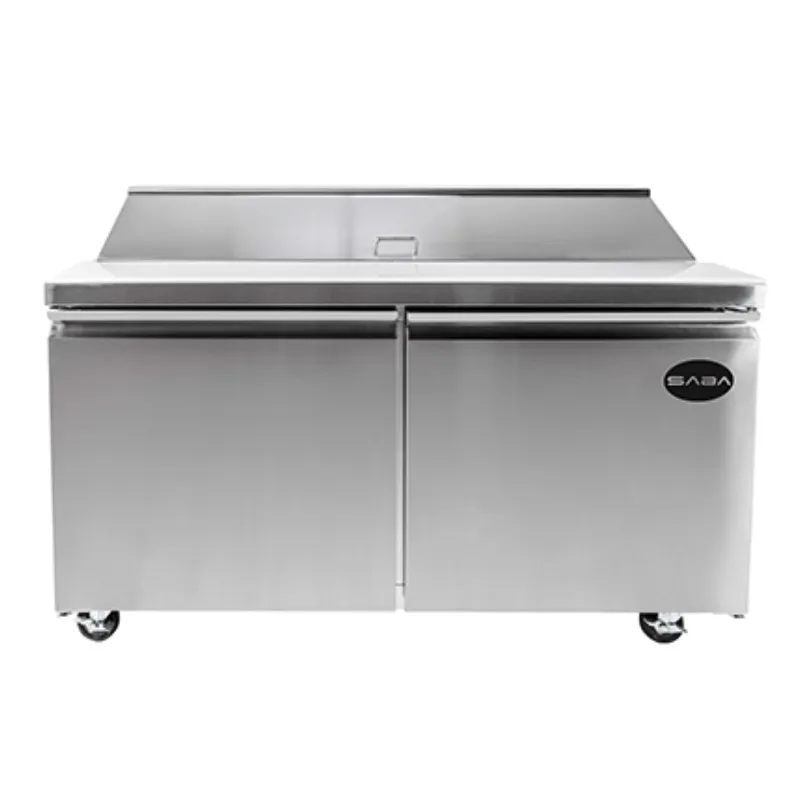 Saba - SPS-60-16 Commercial 60" 16 Pan Salad Sandwich Food Prep Table Refrigerator