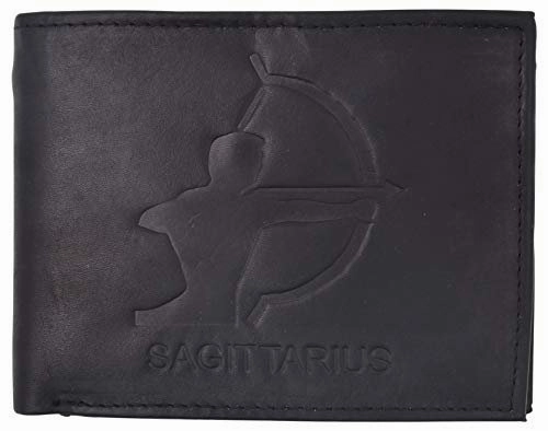 Hot Pick of the Day Sagittarius Zodiac Sign Bifold Trifold Genuine Leather Men'S Wallets