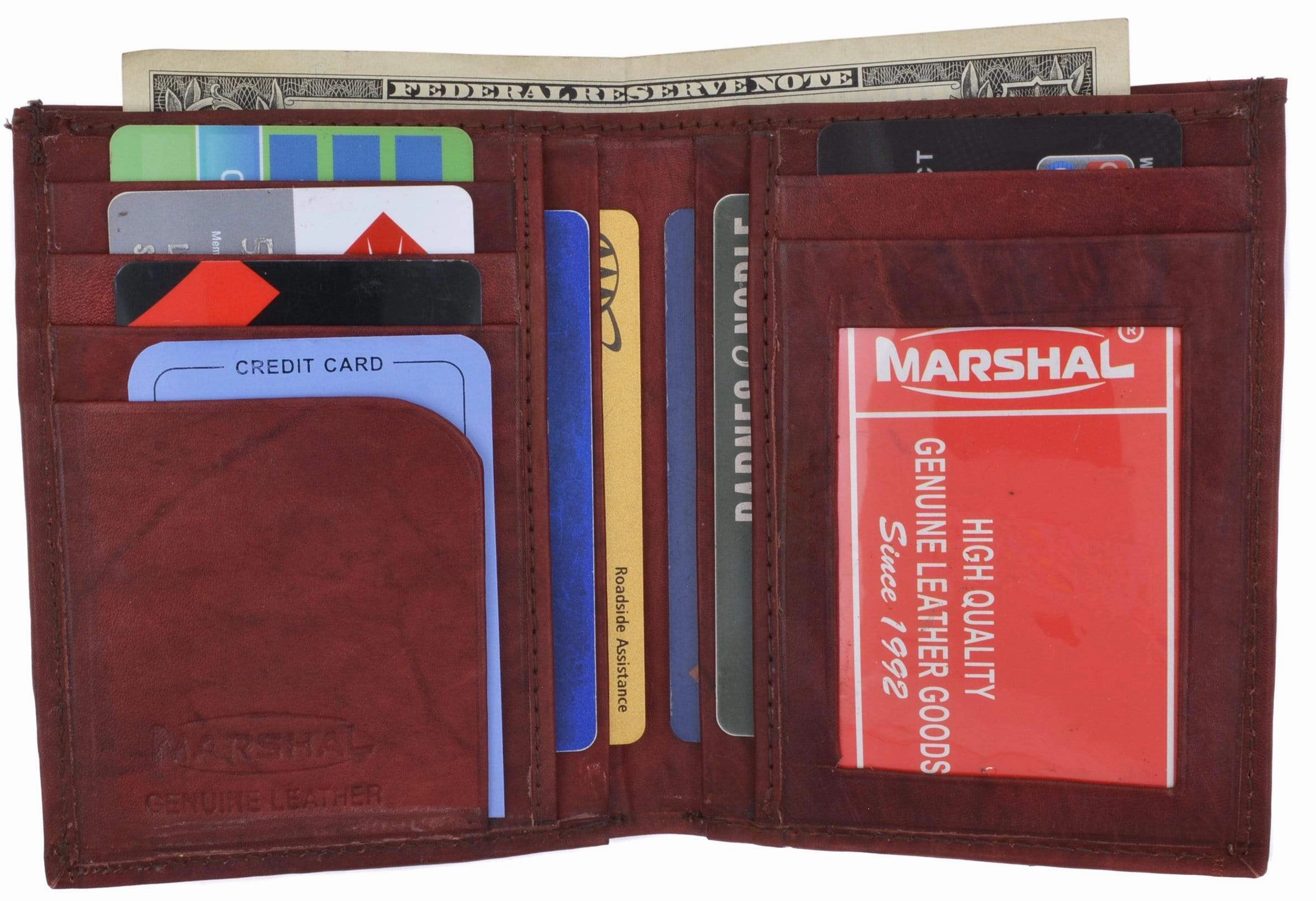 Genuine Leather Tall Bifold Card Id Holder Wallet 739 Cf Todays Special Savings