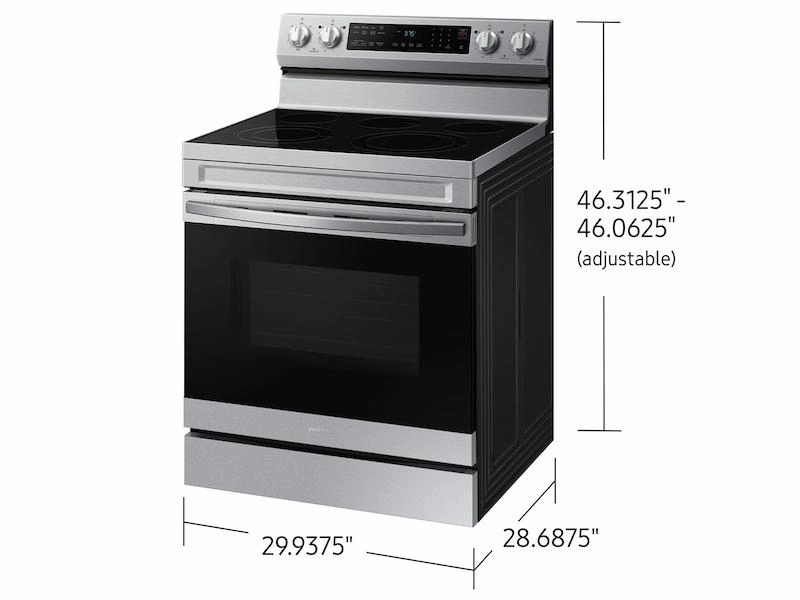 Samsung NE63D6511SR 6.3 Cu. Ft. Smart Freestanding Energy Star Certified Electric Range With Air Fry In Stainless Steel