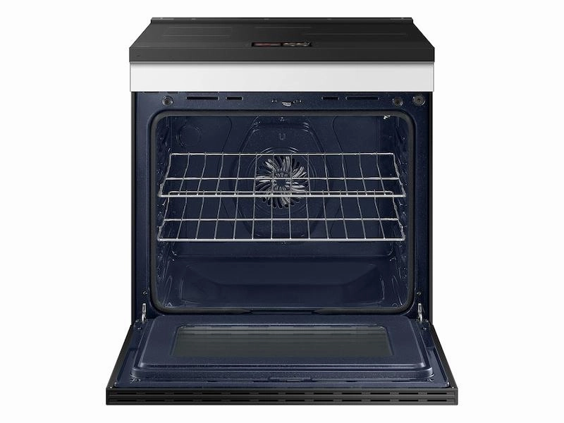 Samsung NSI6DB990012 Bespoke Slide-In Induction Range 6.3 Cu. Ft. In White Glass With Ai Hub&#8482; & Smart Oven Camera