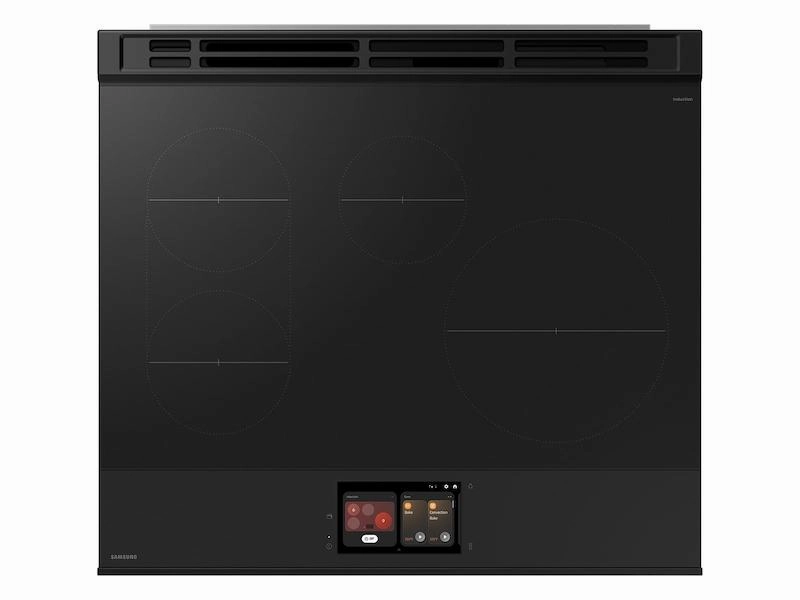 Samsung NSI6DB990012 Bespoke Slide-In Induction Range 6.3 Cu. Ft. In White Glass With Ai Hub&#8482; & Smart Oven Camera
