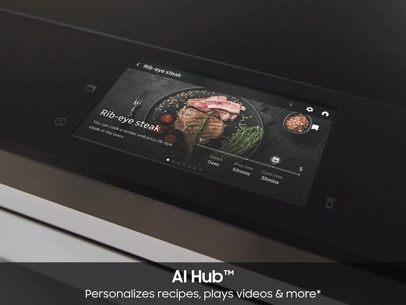 Samsung NSI6DB990012 Bespoke Slide-In Induction Range 6.3 Cu. Ft. In White Glass With Ai Hub&#8482; & Smart Oven Camera