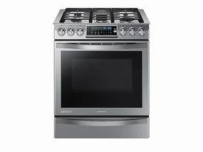 Samsung NX58H9950WS 5.8 Cu. Ft. Chef Collection Slide-In Gas Range With True Convection In Stainless Steel