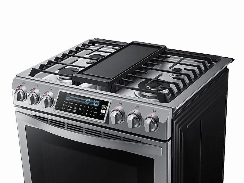 Samsung NX58H9950WS 5.8 Cu. Ft. Chef Collection Slide-In Gas Range With True Convection In Stainless Steel