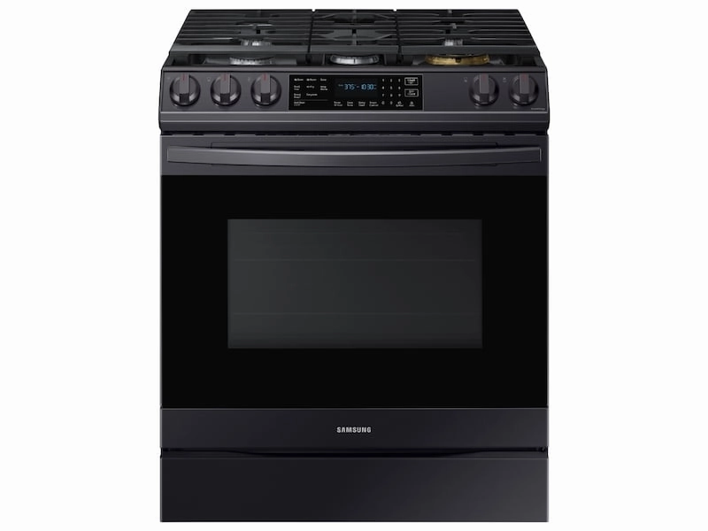 Samsung NX60T8511SG 6.0 Cu. Ft. Front Control Slide-In Gas Range With Air Fry & Wi-Fi In Black Stainless Steel