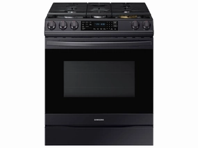 Samsung NX60T8511SG 6.0 Cu. Ft. Front Control Slide-In Gas Range With Air Fry & Wi-Fi In Black Stainless Steel