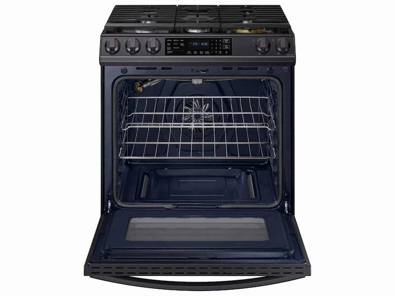 Samsung NX60T8511SG 6.0 Cu. Ft. Front Control Slide-In Gas Range With Air Fry & Wi-Fi In Black Stainless Steel