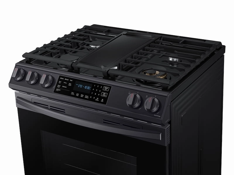 Samsung NX60T8511SG 6.0 Cu. Ft. Front Control Slide-In Gas Range With Air Fry & Wi-Fi In Black Stainless Steel