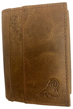 Usa Genuine Leather Rfid Blocking Trifold Wallets For Men Tri-Fold Wallet With Id Window Us Design Mega Discount Today