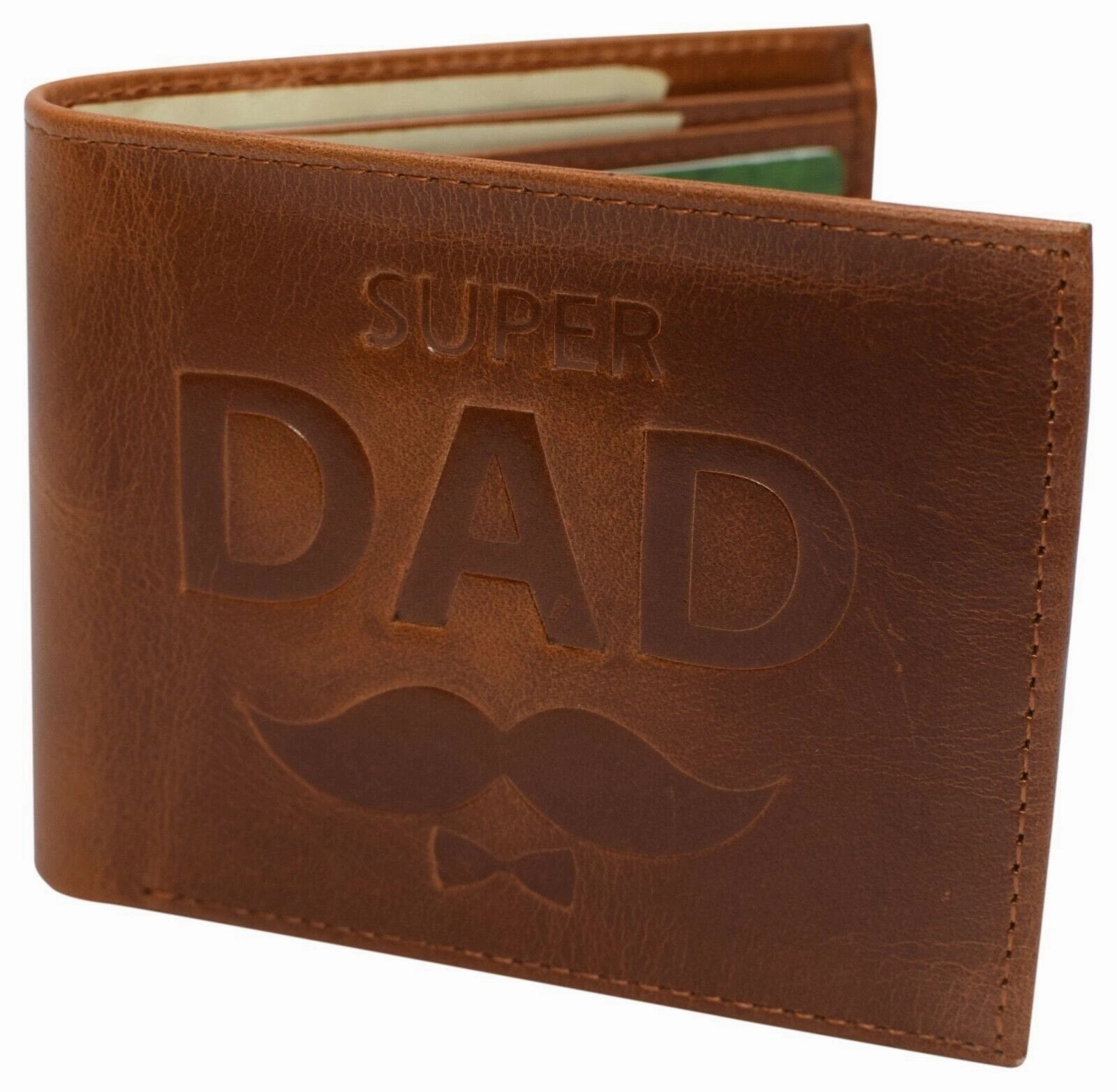 Rfid Blocking Genuine Hunter Leather Men'S Bifold Logo Debossed Wallets Dont Miss This Offer