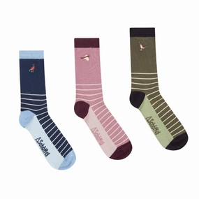 Mega Sale Now Limited Time Discount Schoffel Bamboo Ladies Socks (Box Of 3) 4-7 Uk - Pheasant Mix
