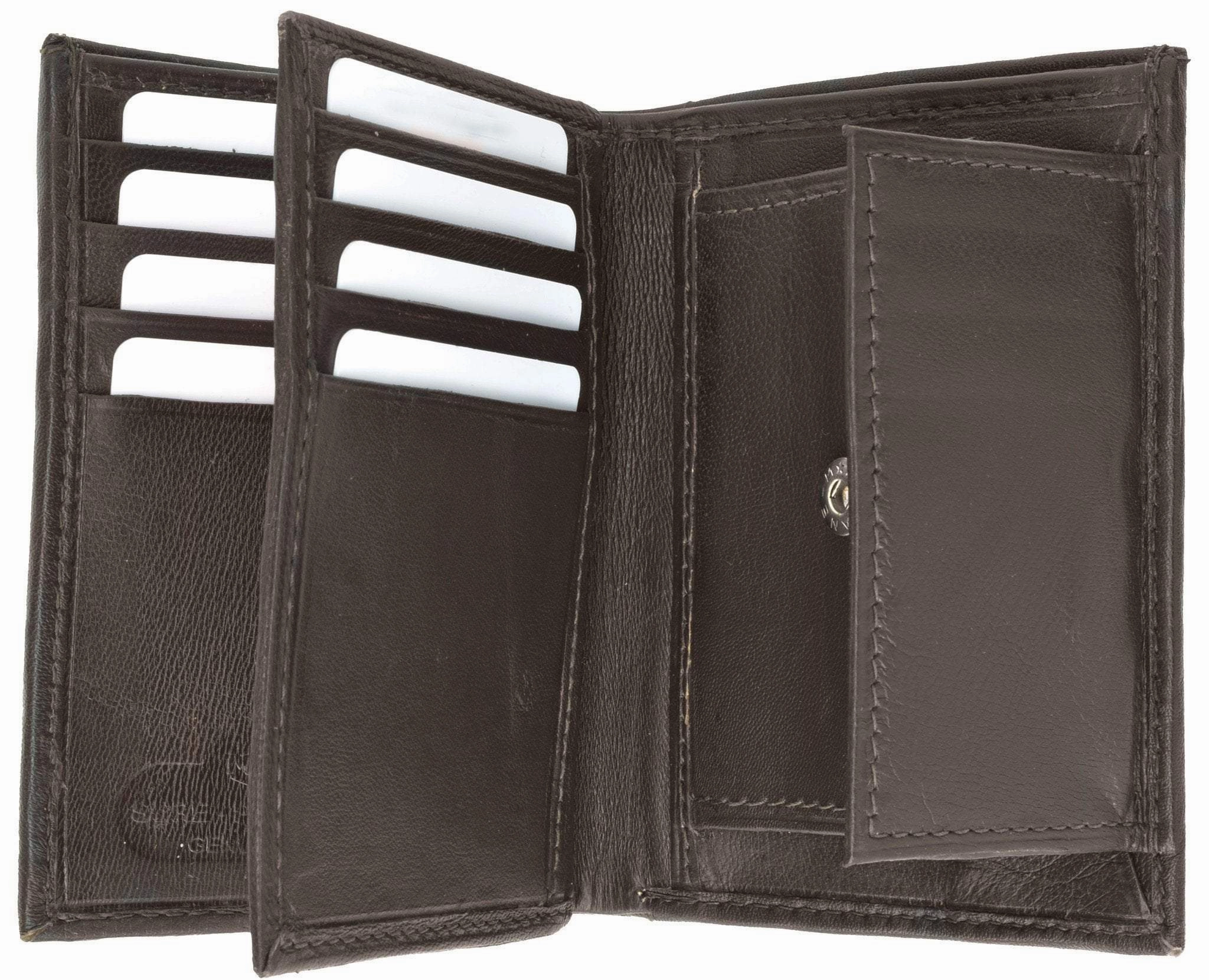 Mens Lambskin Leather Vertical Bifold Wallet 1185 Flash Sale Alert Deal of the Day