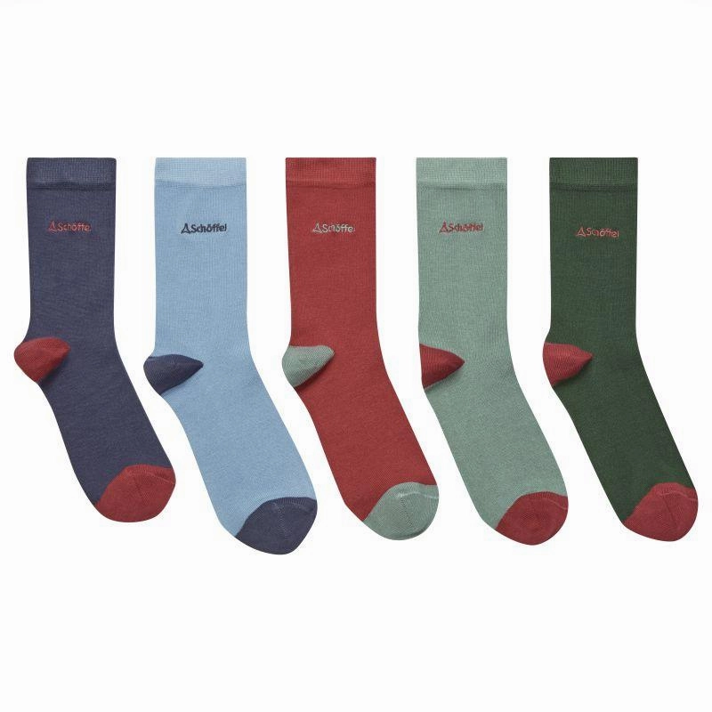 Best Deal Online Schoffel Ladies Bamboo Socks (Box Of 5) 4-7 Uk - Pink Mix