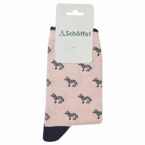 Schoffel Ladies Cotton Sock - Pink Zebra Today Only Hot Pick