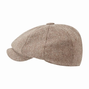 Schoffel Ladies Newsboy Cap - Cobblestone Herringbone Tweed Surprise Discount Today Best Price Today