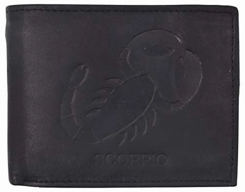 Scorpio Zodiac Sign Bifold Trifold Genuine Leather Men'S Wallets Hot Picks Today