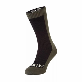 Instant Discount Limited Stock Offer Sealskinz Starston Waterproof Cold Weather Mid Length Sock - Olive