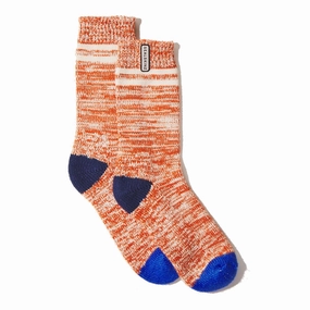 Sealskinz Thwaite Bamboo Twisted Sock Orange / Blue / Cream Hot Clearance Now