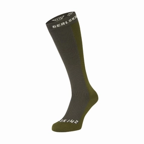Sealskinz Worstead Waterproof Cold Weather Knee Length Sock - Olive EndofWeek Deals