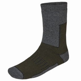 Best Price Online Seeland Field Thermo 2-Pack Sock - Pine Green Melange/Grey Melange