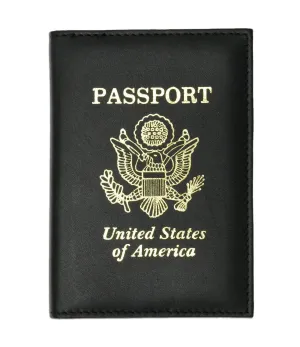 Price Drop Today Mega Online Discount Rfid Blocking Premium Leather United States Passport Holder Golden Print Emblem Rfid P 601 Usa (C)