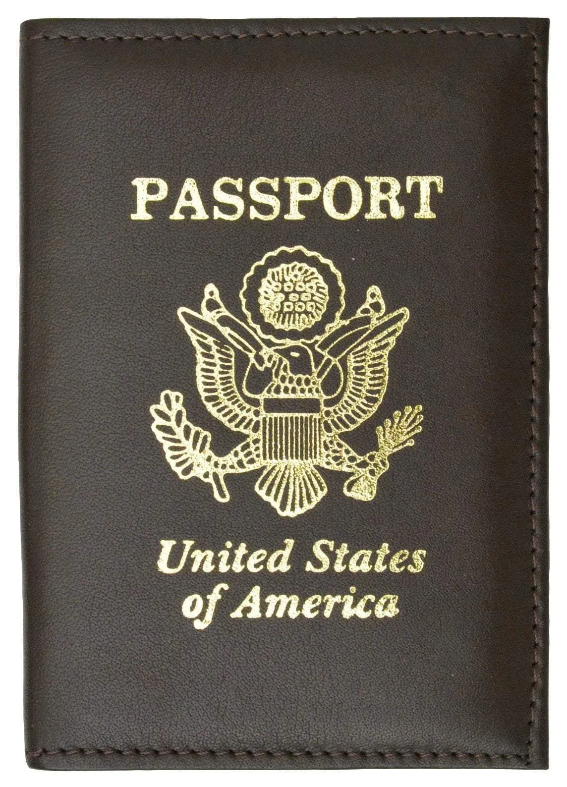 Online Deal Frenzy Grab Todays Deal Rfid Blocking Premium Leather United States Passport Holder Golden Print Emblem Rfid P 601 Usa (C)