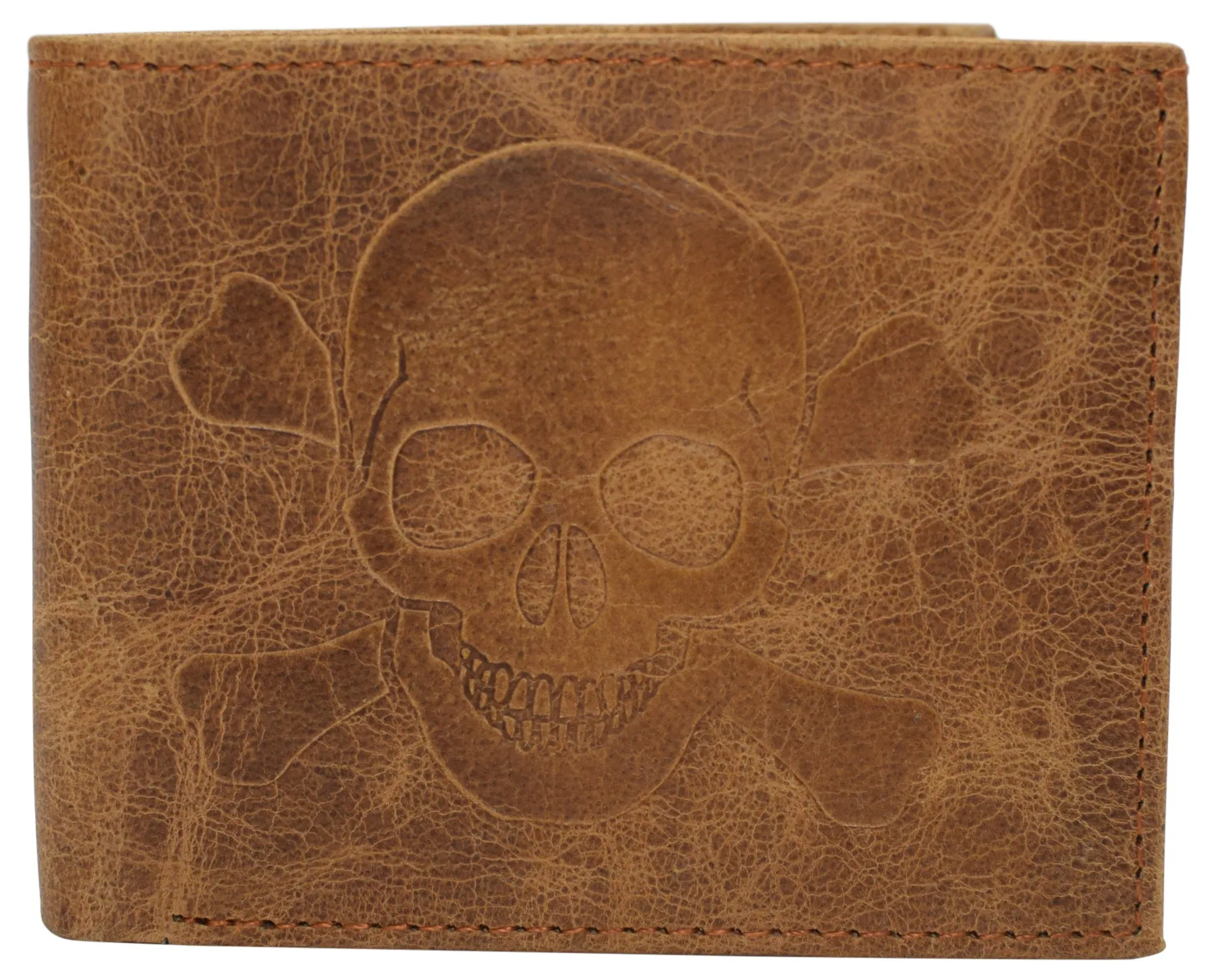 Mega Discount Event Exclusive Savings Event Rfid Blocking Genuine Leather Men'S Bifold Logo Debossed Wallets