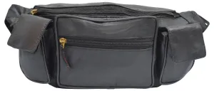 Large Genuine Leather Fanny Pack Waist Bag With Cellphone Pouch & Front Pocket Rfid Protected Deal of the Day Save Today Event