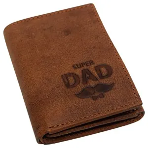 Mega Discount Event Swiss Marshall Super Dad Real Leather Men'S Rfid Blocking Trifold Wallet With Outside Id Window Gift