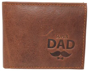 Super Dad Rfid Blocking Real Leather Bifold Classic Wallet For Men Trending Offer Today