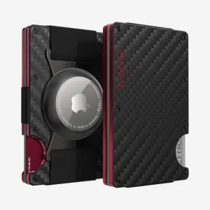 003 Airtag Cash Strap Wallet (Stealth Black/Volcano Red) Steal Todays Offer