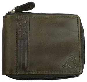 Cazoro Usa Zipper Bifold Wallet For Men Or Women Rfid Safe Comes In A Gift Box Big Clearance Event