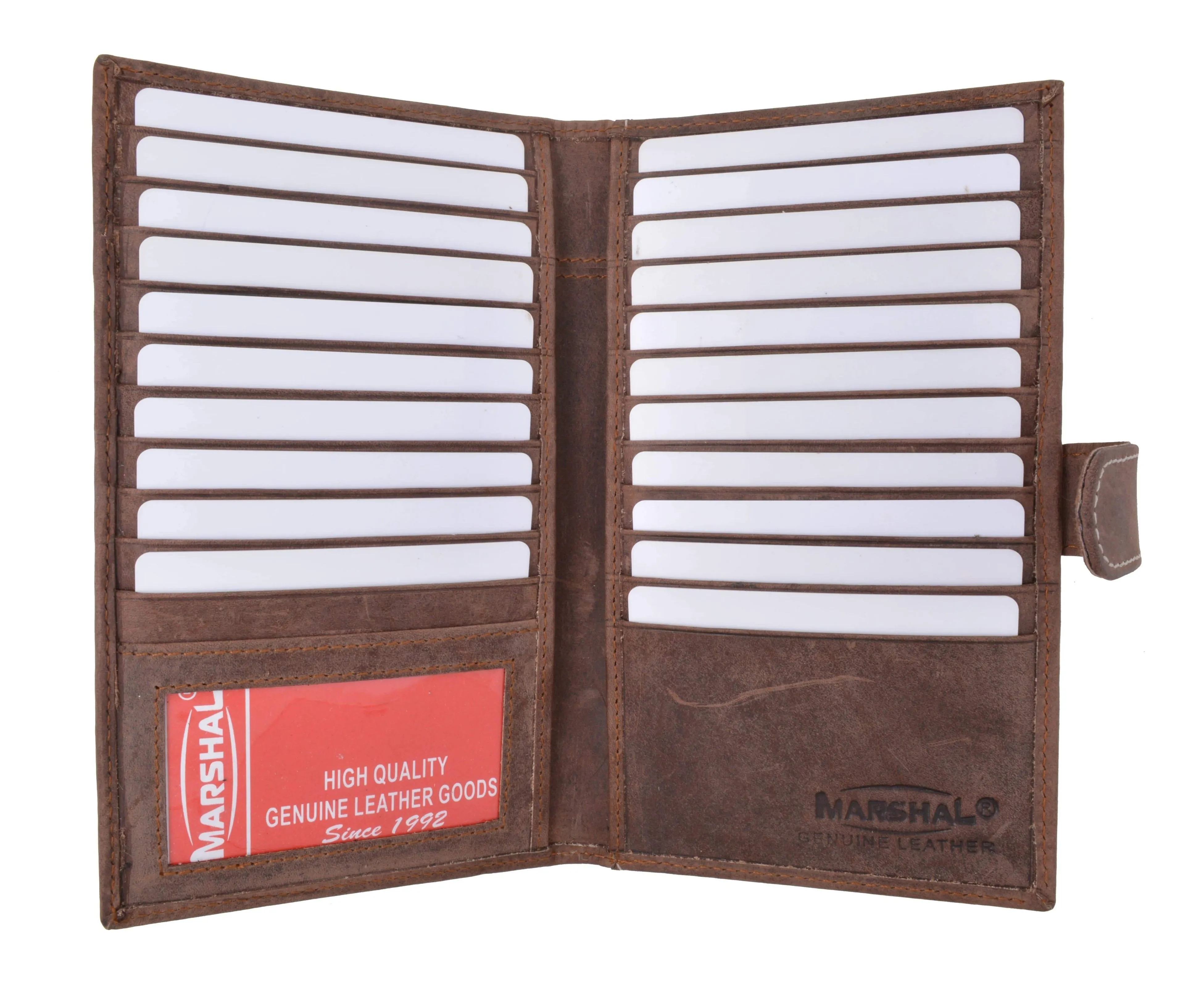 Todays Steal Men'S Rfid Blocking Soft Vintage Genuine Leather Bifold Credit Card Holder With Button Closure Rfid1629Htc