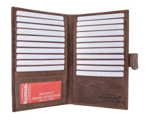 Todays Steal Men'S Rfid Blocking Soft Vintage Genuine Leather Bifold Credit Card Holder With Button Closure Rfid1629Htc