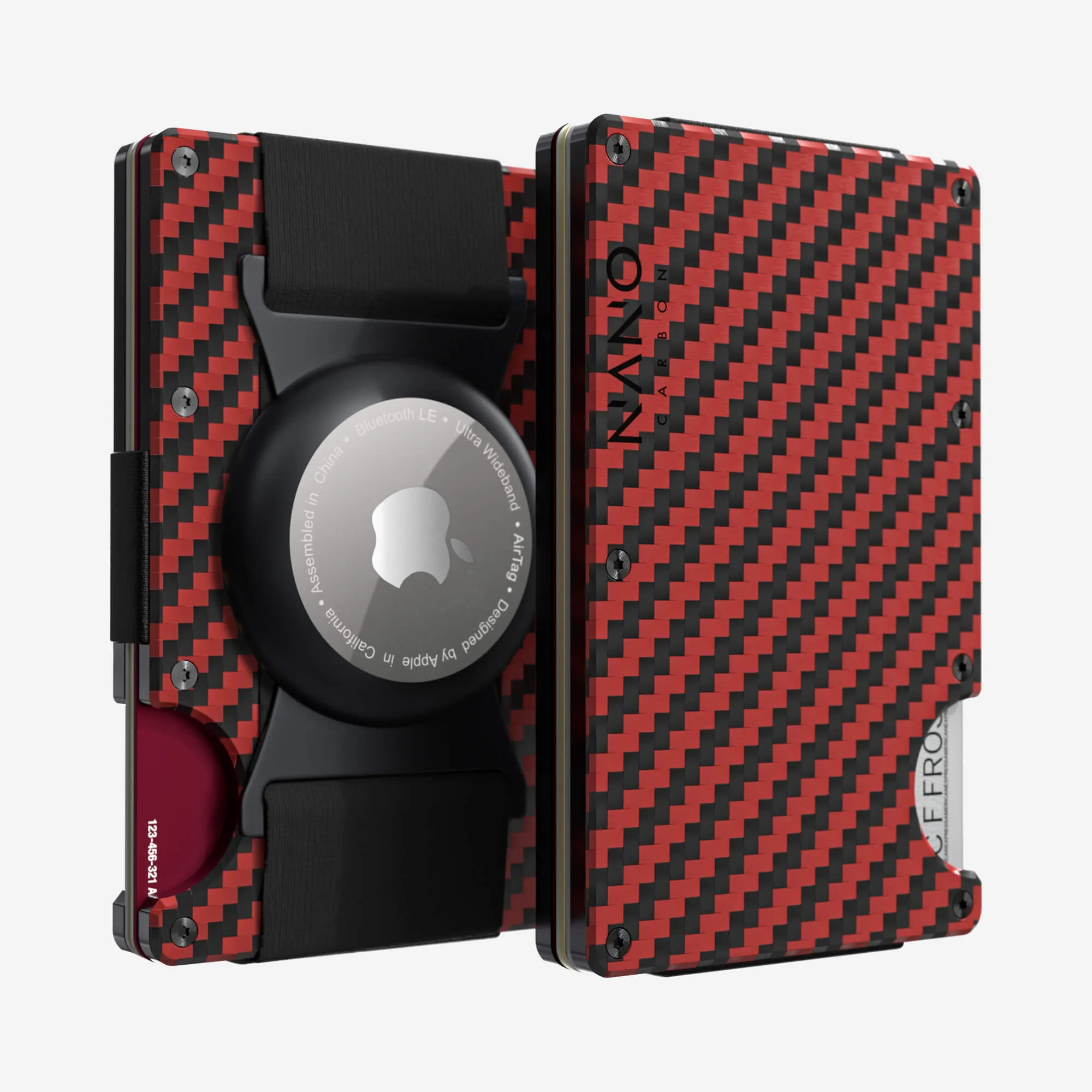 Shop Smart Save Hot Offer Event Airtag Cash Strap Wallet (Diablo Red/Stealth Black)