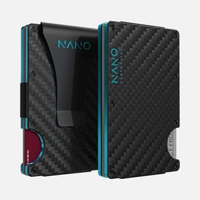004 Money Clip Wallet (Stealth Black/Miami Blue) Special Occasion Discount Limited Offer Alert