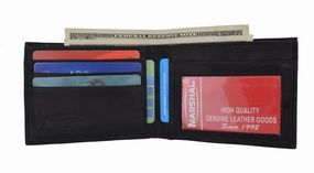 Online Exclusive Deal Genuine Leather Simple Bifold Id Card Holder Mens Wallet 1160