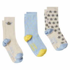 Trending Now Offer Todays Trending Deals Schoffel Bamboo Ladies Socks (Box Of 3) 4-7 Uk - Bee Print