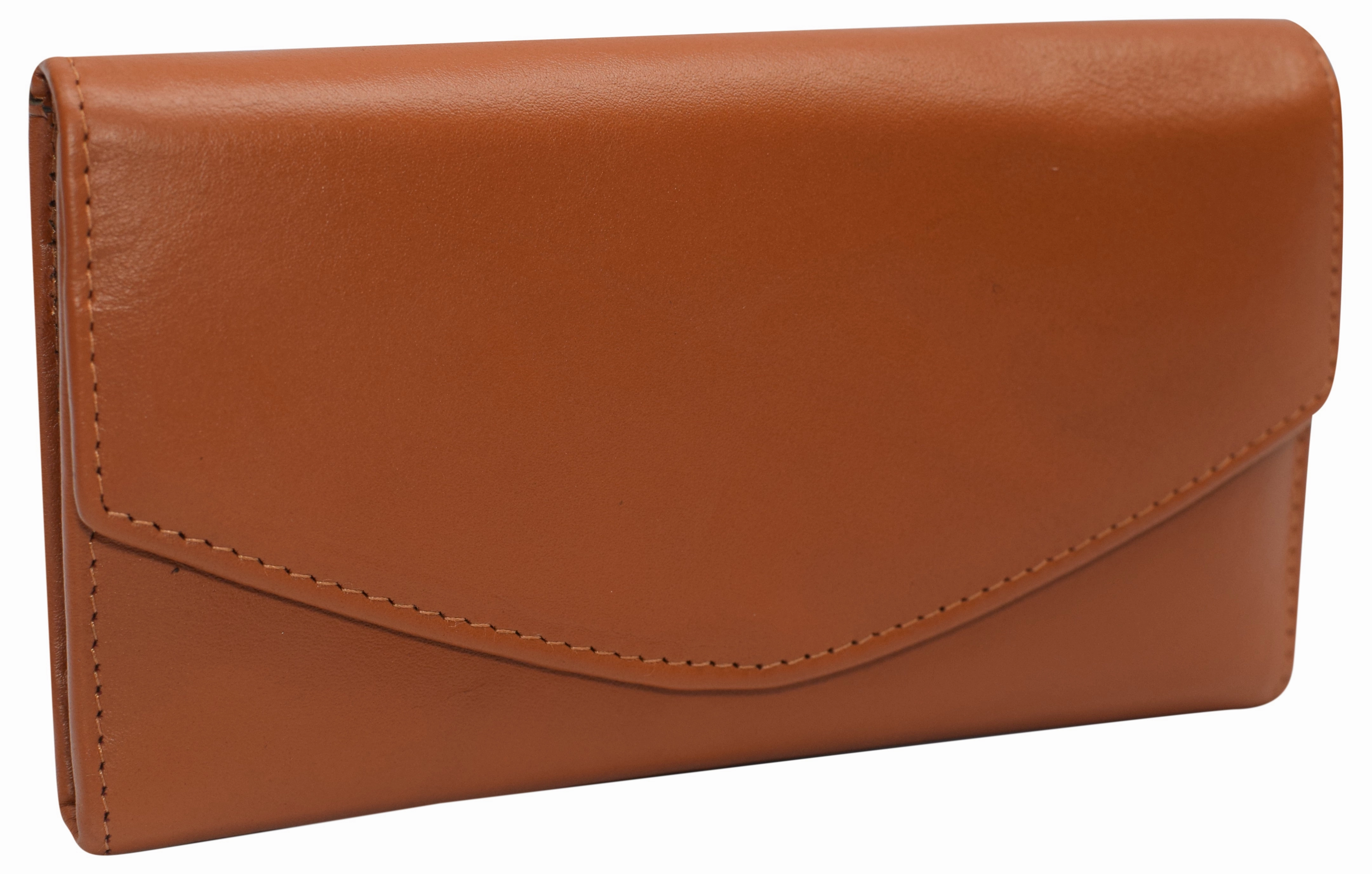 Rfid Genuine Leather Women'S Slim Flap Wallet Clutch Organizer Clearance Alert Now