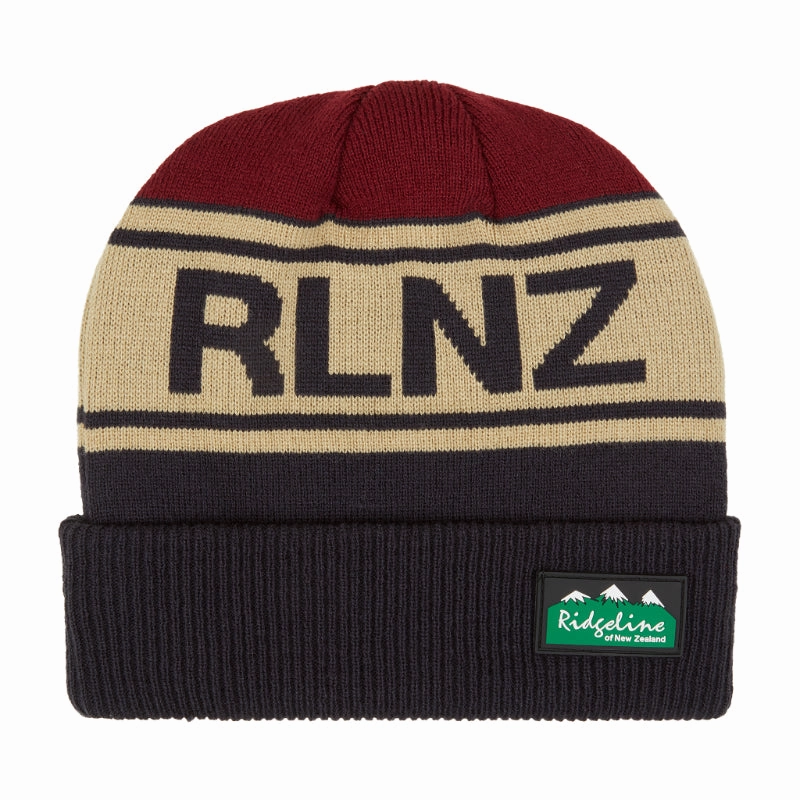 Ridgeline Rlnz Knitted Beanie Hat - Navy Multi GiftWorthy Sale