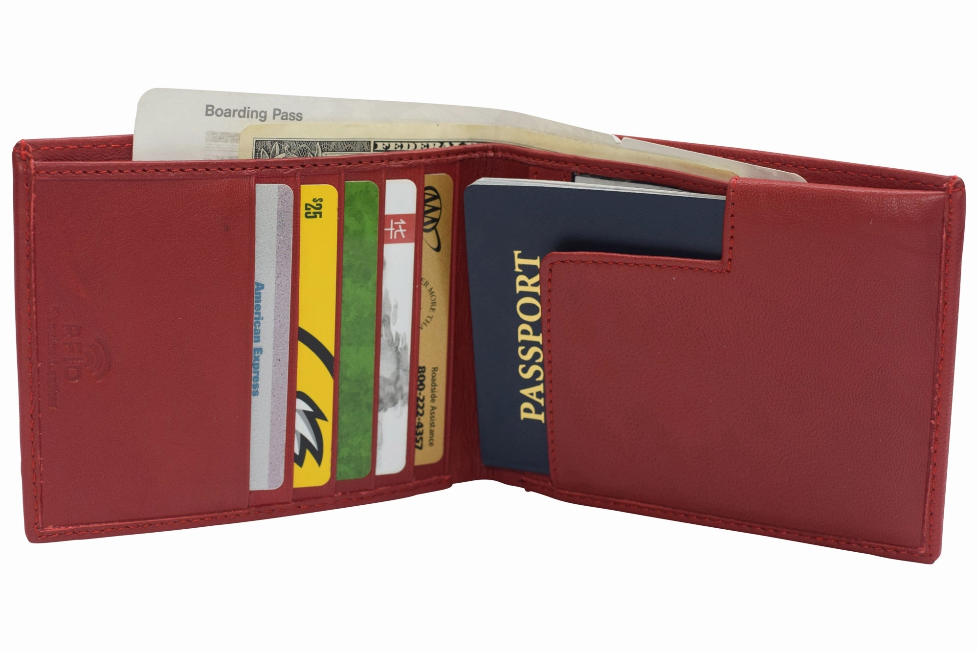 Hot Price Drop Limited Stock Hot Deal All In One Travel Wallet Rfid Genuine Leather Bifold Hipster Passport Wallet Vaccination Card Holder