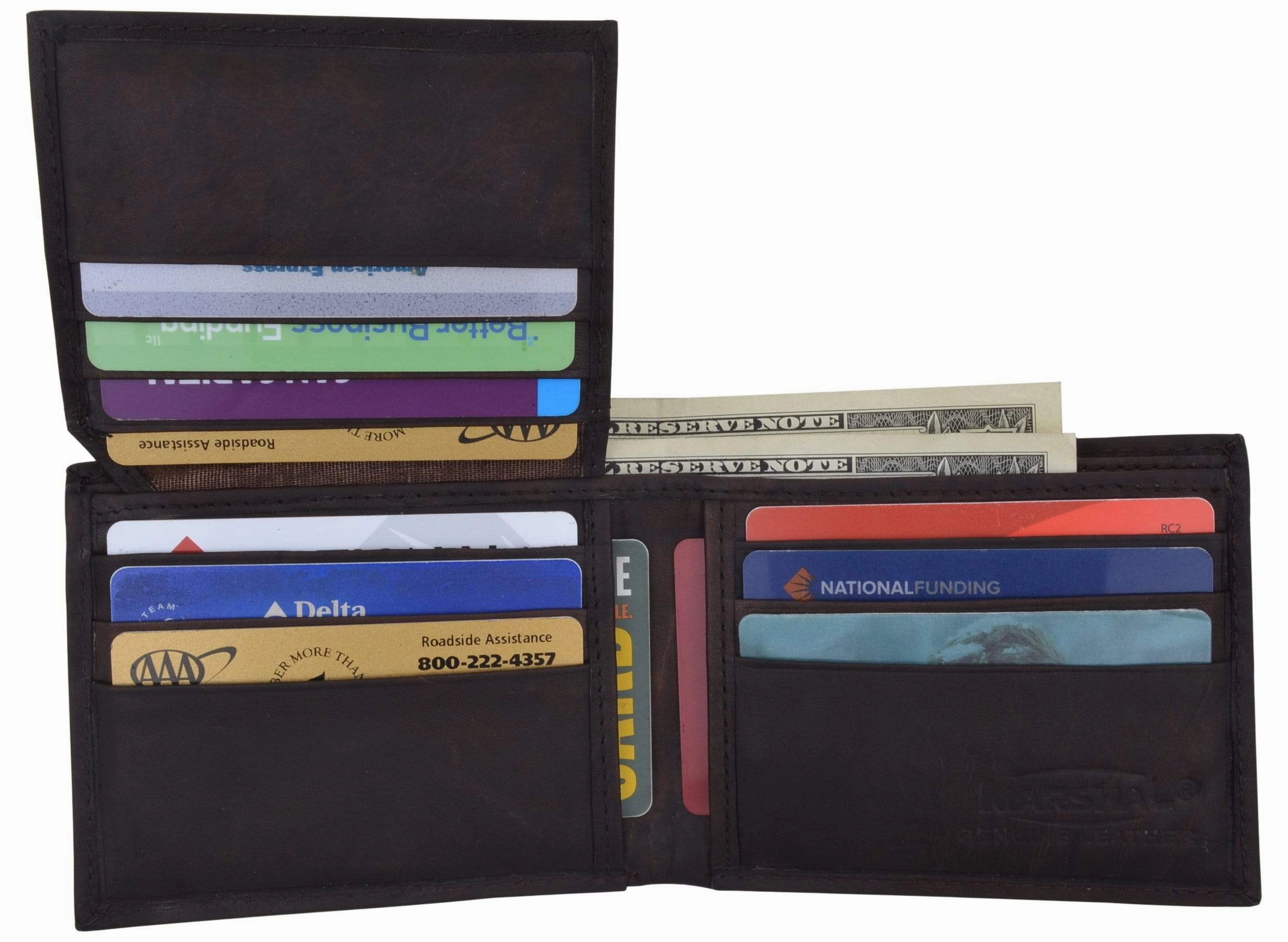 Mens Authentic Leather Regular Bifold Wallet With Flap Id Window 53 Cf Limited Time Hot Deal Steal Todays Offer