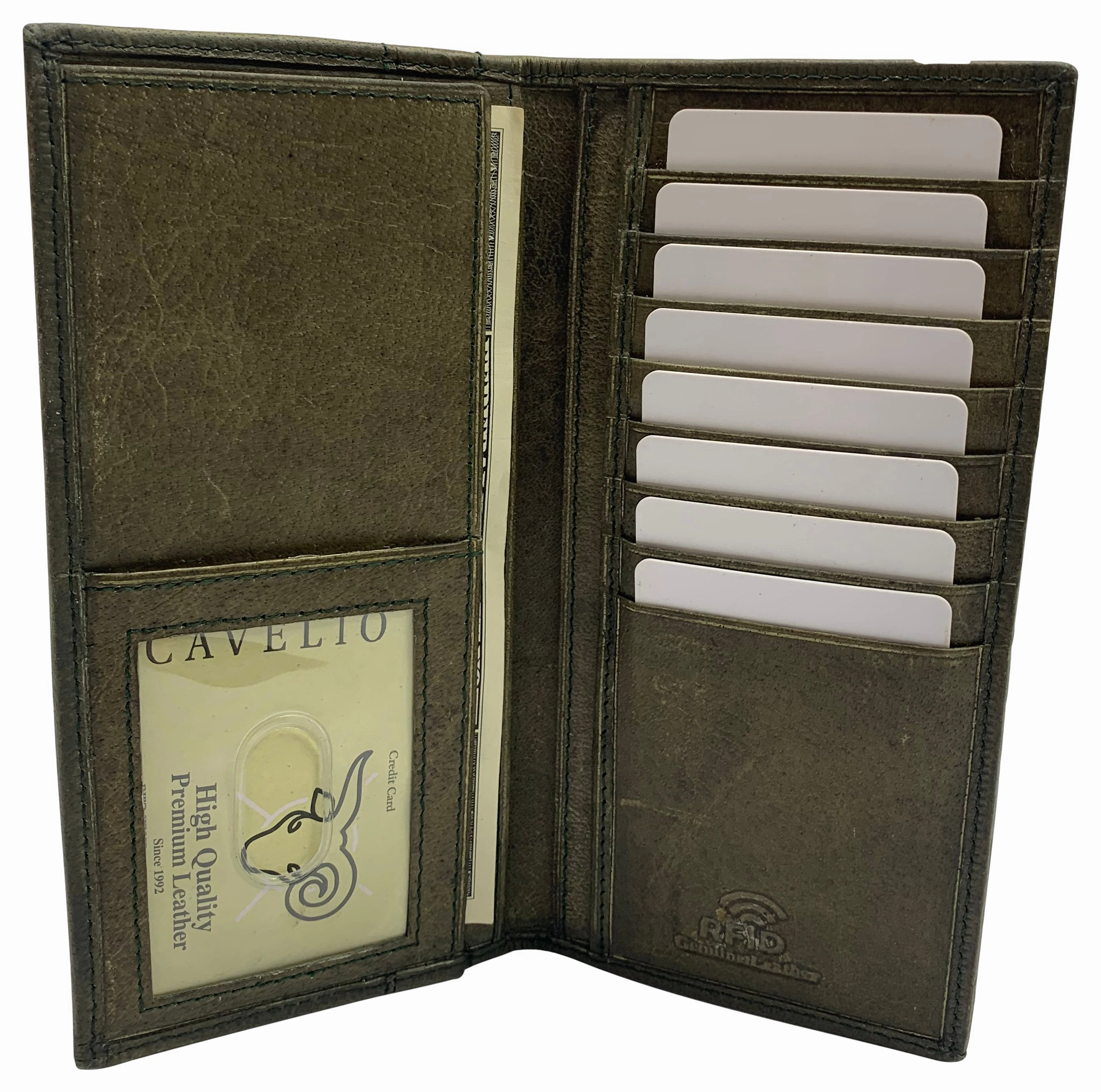 Todays Trending Deals Genuine Leather Long Bifold Checkbook Cover Wallet Multi Card Pocket Holder Usa Series