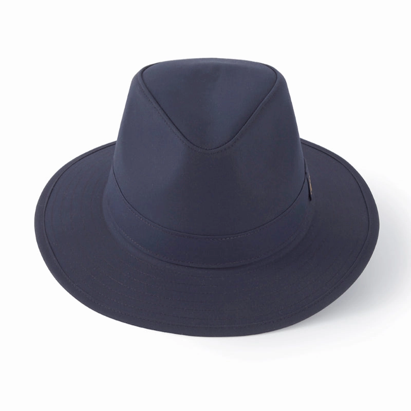GiftWorthy Sale Best Deal Alert Hicks & Brown Darsham Wax Fedora Hat - Navy