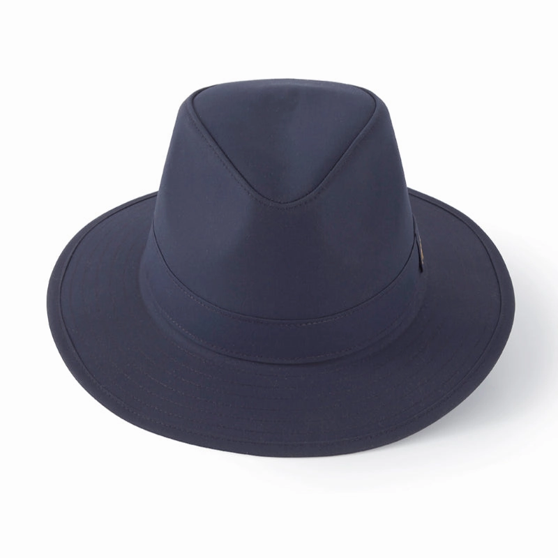 Hot Price Drop Hicks & Brown Darsham Wax Fedora Hat - Navy